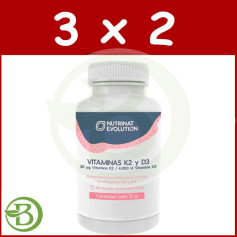 Pack 3x2 Vitamines K2 et D3 Nutrinat Evolution