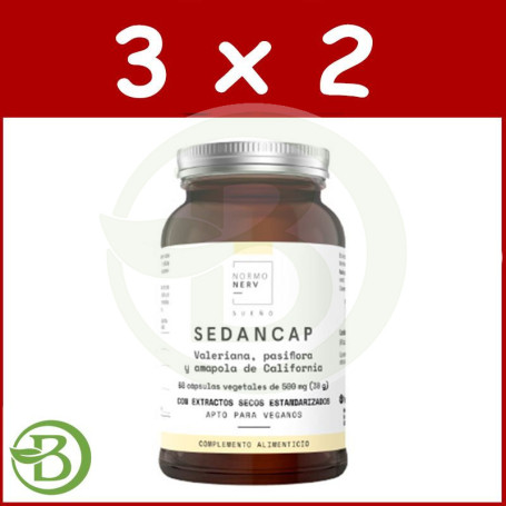 Pack 3x2 Herboactiv Sedancap 60 Cápsulas Herbora