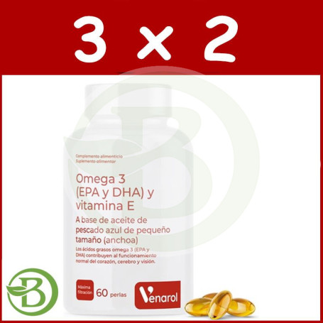 Pack 3x2 Omega 3 Epa y Dha 60 Perlas Herbora