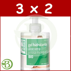 Pack 3x2 Gel Hydratant Bio Aloès et Rose Musquée 500Ml. Herbora