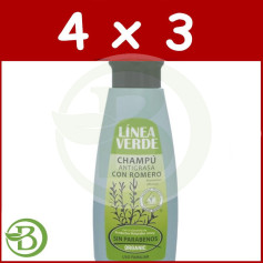 Pack 4x3 Shampooing Antigraisse au Romarin Ligne Verte