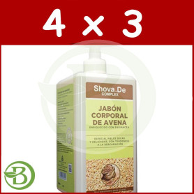 Pack 4x3 Jabón de Avena 1Lt. Shova De