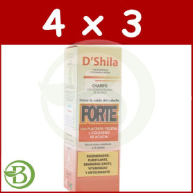 Pack 4x3 Champú Alta Densidad Forte 125Ml. Shila