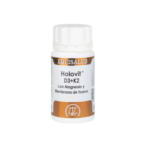 Holovit D3+K2+Mg et Membrane d&#39;Oeuf 50Capsules Equisalud