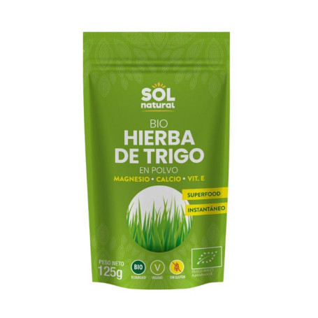 Poudre d&#39;herbe de blé biologique 125Gr Sol Natural