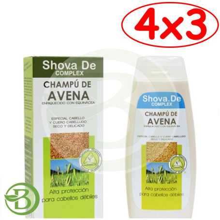 Pack 4x3 Champú de Avena 250Ml. Shova De