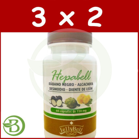 Pack 3x2 Hepabell 60 Cápsulas Jellybell