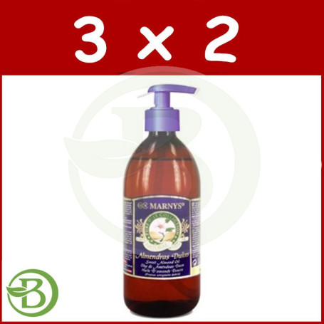 Pack 3x2 Aceite Puro de Almendras Dulces 500Ml. Marnys