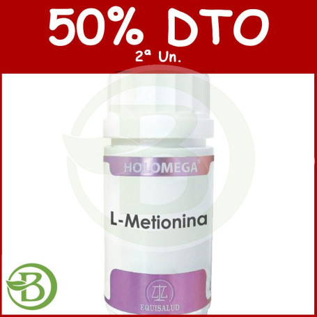 Holomega L- Metionina 50 Cápsulas Equisalud Pack (2a Ud al 50%)