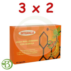 Pack 3x2 Gelée + Ginseng + Acérola 45 Gélules Integralia