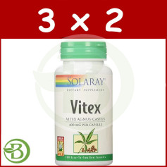 Pack 3x2 Vitex (Gattilier) 60 Gélules Solaray