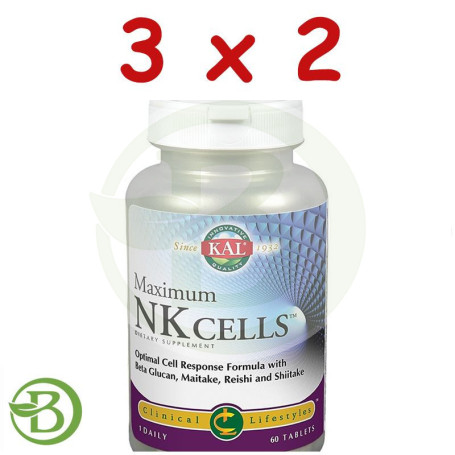 Pack 3x2 Maximum Nk Cell 60 Cápsulas Kal