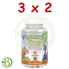 Pack 3x2 Vitamine C Rex 100 Dinosaures à Croquer Kal