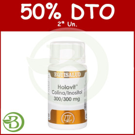 Holovit Colina/Inositol 300/300 50 Capsulas Equisalud Pack (2a Ud al 50%)