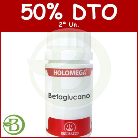 Holomega Betaglucano 50 Cápsulas Equisalud Pack (2a Ud al 50%)