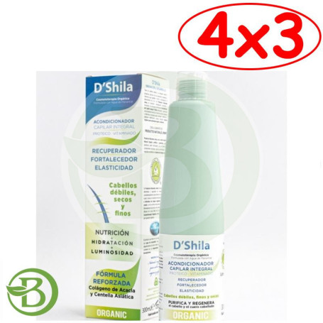 Pack 4x3 Acondicionador Integral 300Ml. Shila