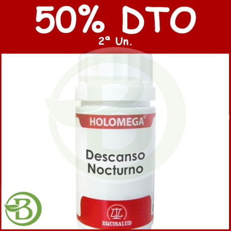 Holomega Descanso Nocturno 50 Cápsulas Equisalud Pack (2a Ud al 50%)