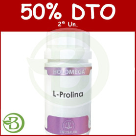 Holomega L-Prolina 50 Cápsulas Equisalud Pack (2a Ud al 50%)