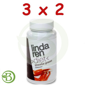 Pack 3x2 Chitosán 80 Cápsulas Lindaren Diet