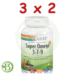 Pack 3x2 Super Oméga 3-7-9 120 Perles Solaray