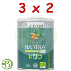 Pack 3x2 Farine d&#39;Amande Bio 375Gr. Keto Drasanvi