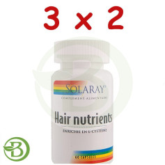 Pack 3x2 Nutriments Capillaires 60 Capsules Solaray