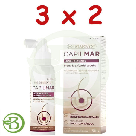 Pack 3x2 Capilmar Locion Anticaida Spray 100Ml Marnys