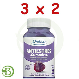 Pack 3x2 Gummies Antiestrés 60 Gummies Dietisa