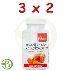 Pack 3x2 Huile de Courge au Sélénium 180 Gélules Plantis