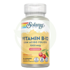 Vitamine B12 et acide folique 1000Mcg. Solaray 90 comprimés