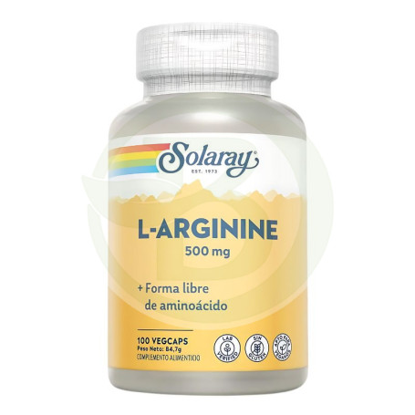 L-Arginine 500Mg. 10 capsules Solaray