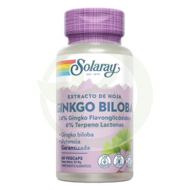 Ginkgo Biloba 60Mg. 60 Cápsulas Solaray