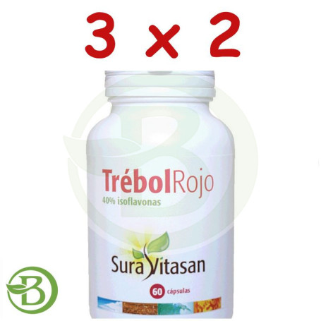 Pack 3x2 Trébol Rojo 60 Cápsulas Sura Vitasan