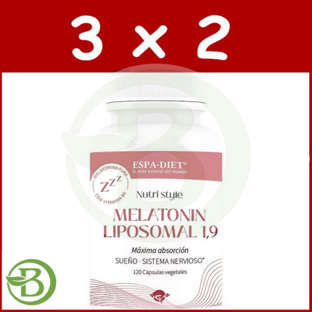 Pack 3x2 Melatonin Liposomal 1,9Mg 120 Capsulas Espadiet