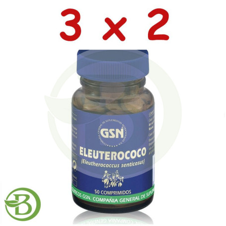 Pack 3x2 Eleuterococo 50 Comprimidos G.S.N.