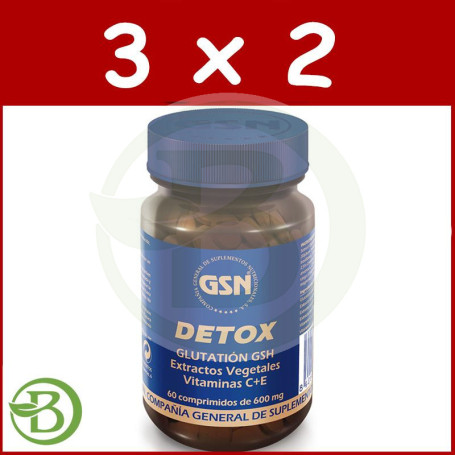 Pack 3x2 Detox 60 Comprimidos G.S.N.