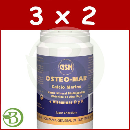 Pack 3x2 Osteomar Chocolate 169Gr. G.S.N.