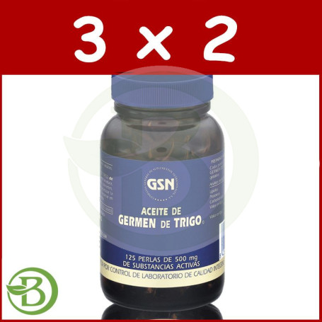 Pack 3x2 Aceite Germen De Trigo 125 Perlas G.S.N.