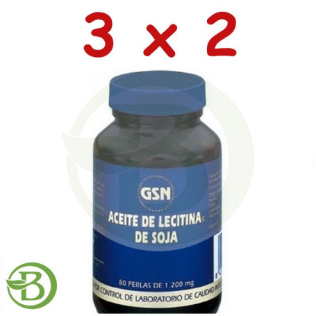 Pack 3x2 Lecitina De Soja 80 Perlas G.S.N.