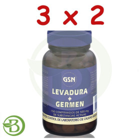 Pack 3x2 Levadura con Germen De Trigo 150 Comprimidos G.S.N.