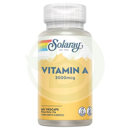 Vitamine 10 000 UI - 60 Vegcaps Solaray