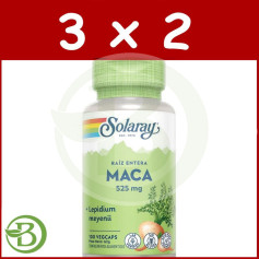 Pack 3x2 Maca 525Mg. 100 gélules Solaray