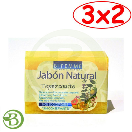 Pack 3x2 Jabón de Tepezcohuite 100Gr. Bifemme