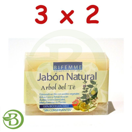 Pack 3x2 Jabón de Árbol de Té Bifemme