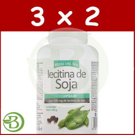 Pack 3x2 Lecitina Soja 500Mg. 250 Perlas Hijas del Sol