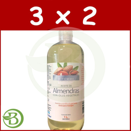 Pack 3x2 Aceite Almendras Dulces 1Lt. Bifemme