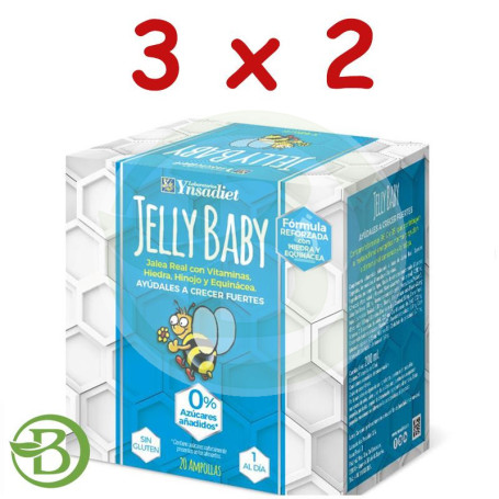 Pack 3x2 Jelly Baby 0% Azucar Caja De 20 Ampollas Ynsadiet