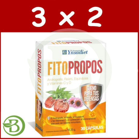 Pack 3x2 Fitopropos + Echinacea Caja De 30 Cápsulas Vegetales Ynsadiet