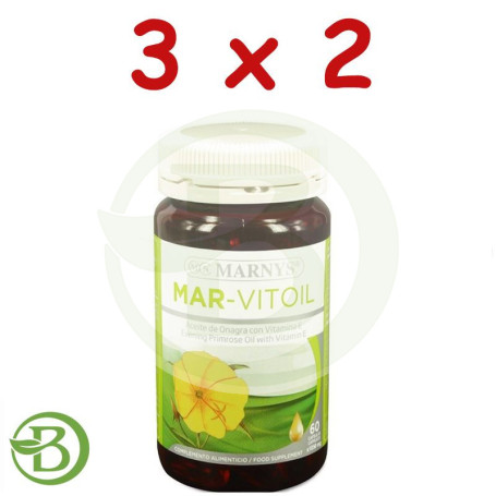 Pack 3x2 Mar-Vitoil 60 Cápsulas 1.050Mg. Marnys