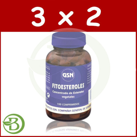 Pack 3x2 Fitoesteroles 100 Comprimidos G.S.N.